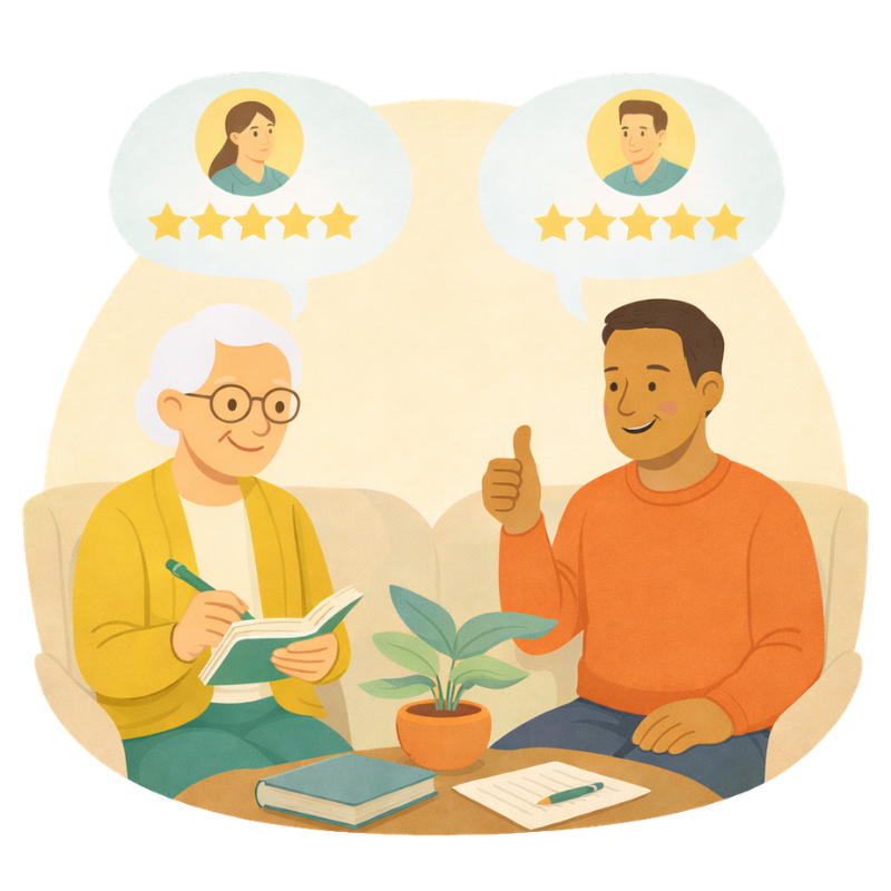 Real Family Reviews of Our Live In Carers